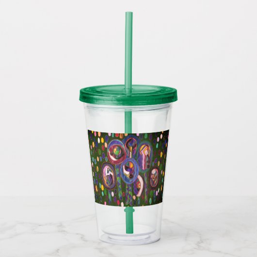 Ovaal patroon acryl drinkbeker (Voorkant)