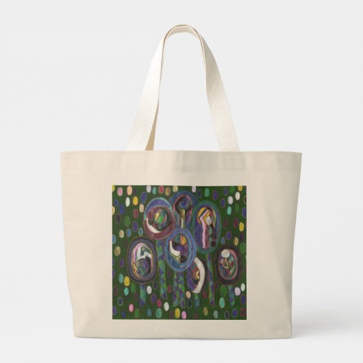 Ovaal patroon grote tote bag (Achterkant)