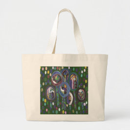 Ovaal patroon grote tote bag