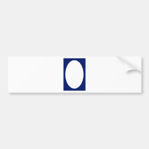 Ovaal Portret Blauw DK Solid FG Het MUSEUM Zazzle  Bumpersticker