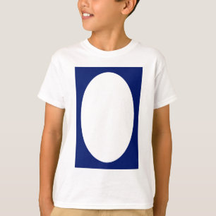 Ovaal Portret Blauw DK Solid FG Het MUSEUM Zazzle T-shirt