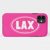 Ovaal - roze lacrosse iphone 5 hoesje (Achterkant (horizontaal))