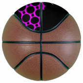 Ovaal, roze zwart basketbal (Rechts)