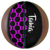 Ovaal, roze zwart basketbal (Verticaal)