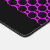 Ovaal, roze zwart bureaumat (Hoek)