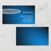Ovaal - Spotlit Mid-Blue Visitekaartje (Voorkant / Achterkant)