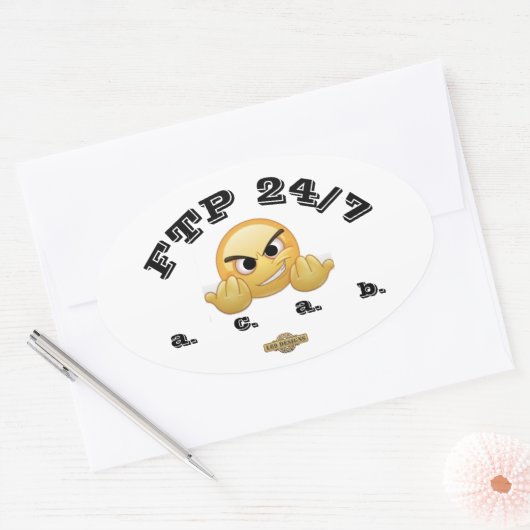 ovaal sticker "FTP 24/7" (Envelop)
