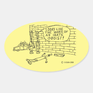 Ovaal Sticker voor wandtest