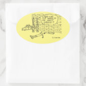 Ovaal Sticker voor wandtest (Tas)