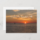 Ovaal strand briefkaart (Voorkant / Achterkant)