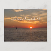 Ovaal strand briefkaart (Voorkant)