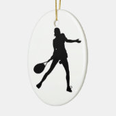 Ovaal Tennis Kerst Ornament voor Meisjes (Links)