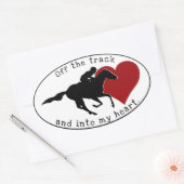 Ovaal van de Track Sticker (Envelop)