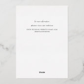 ovaal van scrollende bladeren folie uitnodiging (Achterkant)