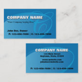 Ovaal Visitekaartje/blauw Visitekaartje (Voorkant / Achterkant)