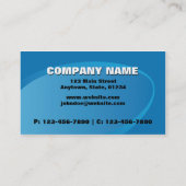 Ovaal Visitekaartje/blauw Visitekaartje (Achterkant)