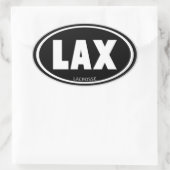 Ovaal-zwart Ovale Sticker (Tas)