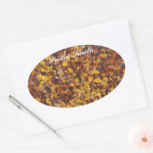 Ovaalfoto-sticker met naam - Leegstrooisel Ovale Sticker (Envelop)