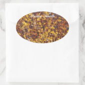 Ovaalfoto-sticker met naam - Leegstrooisel Ovale Sticker (Tas)