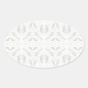 Ovaalvormige Stickers met BATTENBURG LACE