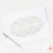 Ovaalvormige Stickers met BATTENBURG LACE (Envelop)