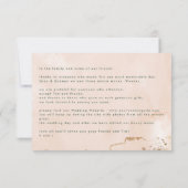 Oval Boho Bold Abstract Modern Leafy Golden Foto Bedankkaart (Achterkant)