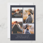 Oval Bold Modern Class of 2024 Foto Afstuderen Kaart (Achterkant)