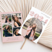 Oval Bold Modern Class of 2024 Foto Afstuderen Kaart