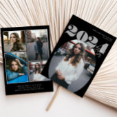 Oval Bold Modern Class of 2024 Foto Afstuderen Kaart