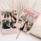 Oval Bold Modern Class of 2024 Foto Afstuderen Kaart