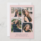 Oval Bold Modern Class of 2024 Foto Afstuderen Kaart (Achterkant)