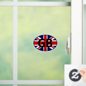 Oval Britse Unie Jack vlag landcode auto Raamsticker (Huis)