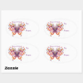 Oval Butterfly Verjaardagscadeau Label Stickers (Vel)