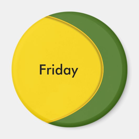 OVAL BUTTON - geel + jouw tekst & ideeën Magneet (Voorkant)