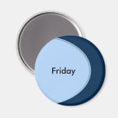 OVAL-BUTTON - lichtblauw + jouw tekst & ideeën Magneet (Voorkant / Achterkant)