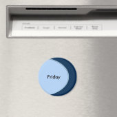 OVAL-BUTTON - lichtblauw + jouw tekst & ideeën Magneet (Insitu (Vaatwasser))