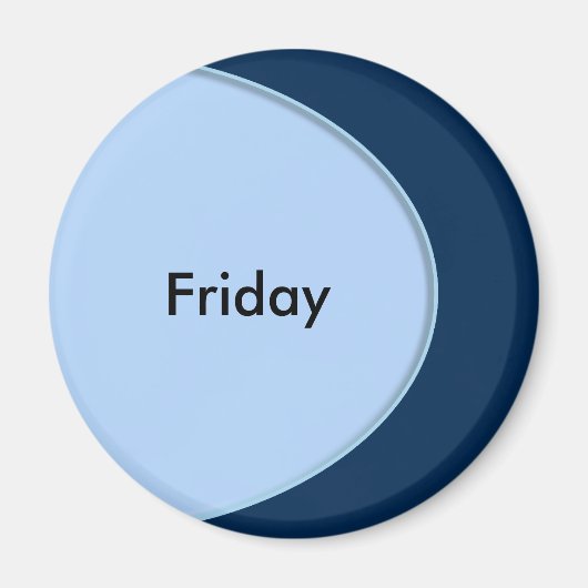 OVAL-BUTTON - lichtblauw + jouw tekst & ideeën Magneet (Voorkant)