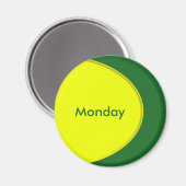 OVAL BUTTON - neongeel + jouw tekst & ideeën Magneet (Voorkant / Achterkant)