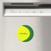 OVAL BUTTON - neongeel + jouw tekst & ideeën Magneet (Insitu (Vaatwasser))