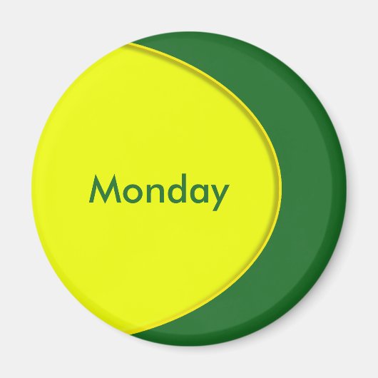 OVAL BUTTON - neongeel + jouw tekst & ideeën Magneet (Voorkant)