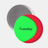 OVAL-BUTTON - neongroen + jouw tekst & ideeën Magneet (Voorkant / Achterkant)