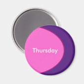 OVAL-BUTTON - roze + jouw tekst & ideeën Magneet (Voorkant / Achterkant)