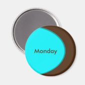 OVAL-BUTTON - turquoise + jouw tekst & ideeën Magneet (Voorkant / Achterkant)