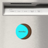 OVAL-BUTTON - turquoise + jouw tekst & ideeën Magneet (Insitu (Vaatwasser))