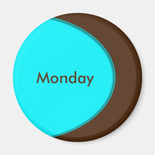 OVAL-BUTTON - turquoise + jouw tekst & ideeën Magneet (Voorkant)