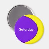 OVAL-BUTTON - violet + jouw tekst & ideeën Magneet (Voorkant / Achterkant)
