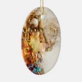 Oval Ceramic Angel Ornament (Rechts)