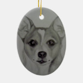 Oval Chihuahua Ornament artwork van Carol Zeock (Achterkant)