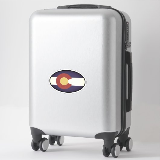 Oval Colorado State Flag sticker voor koffer (Koffer)