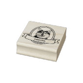 Oval Custom Pet Dog Foto en Naam Lint Rubberstempel (Stempel)